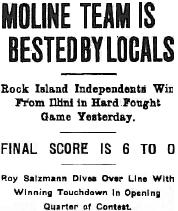 Independents Win Opener - October 14th 1912